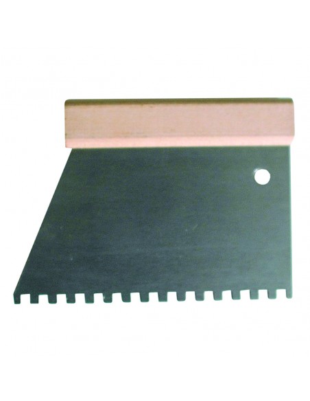 PEINE PRO GLUE - MANGO DE MADERA - LG.185 x 130 MM - DIENTE. U 6MM