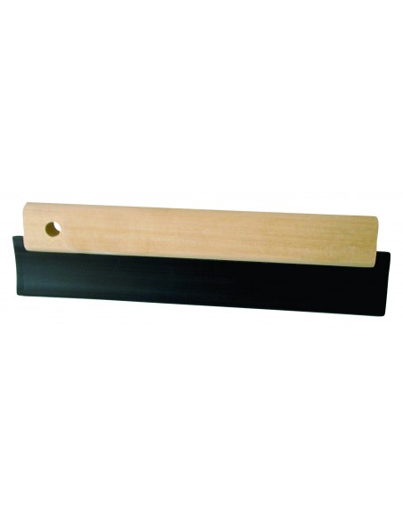 ESCOBILLA DE GOMA DURA NEGRA - ESTRUCTURA DE MADERA - LG. 300MM